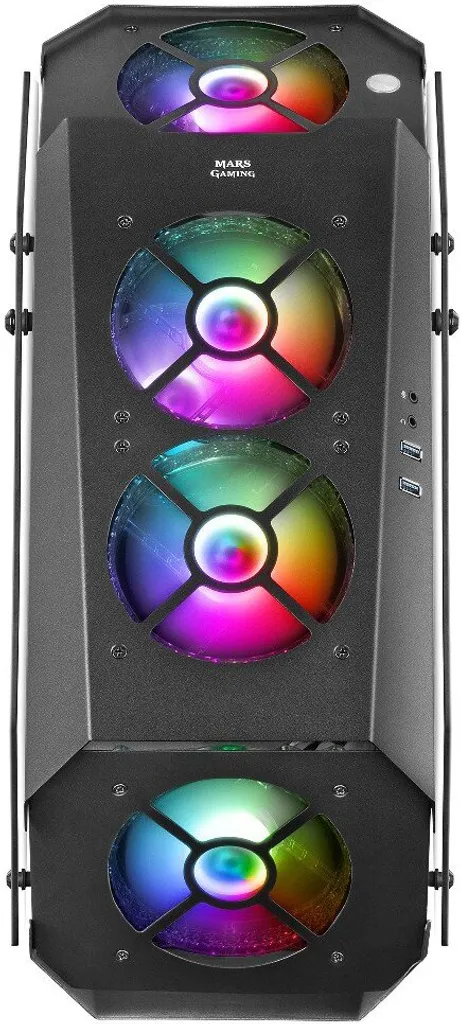Boîtier PC Gaming MC51 Mars Gaming Noir pour Montage Setup Streaming - 2