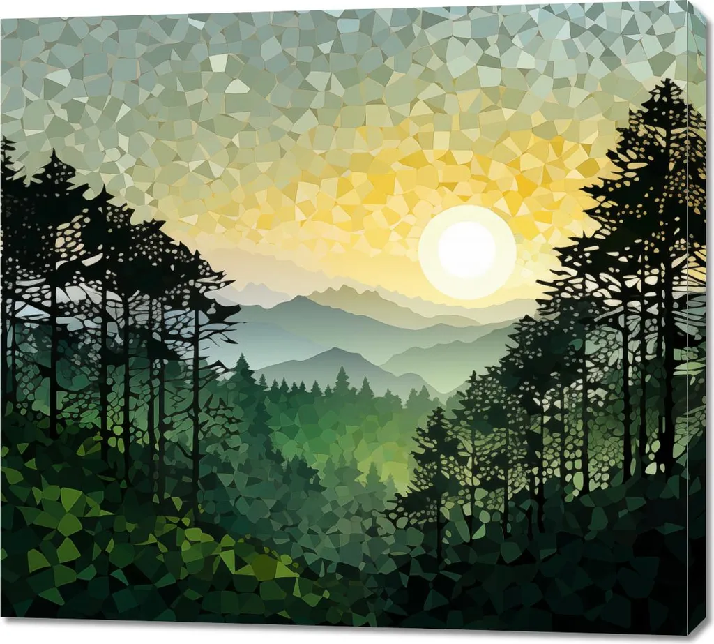 Mosaico dei Suoni della Natura Quadro 100x90 | Decorazione Casa Luxury