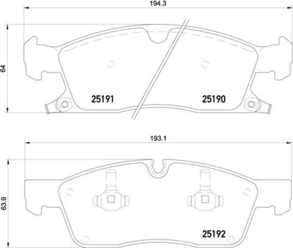 Plaquettes Brembo P 37 017X haute résistance pour freinage à disque