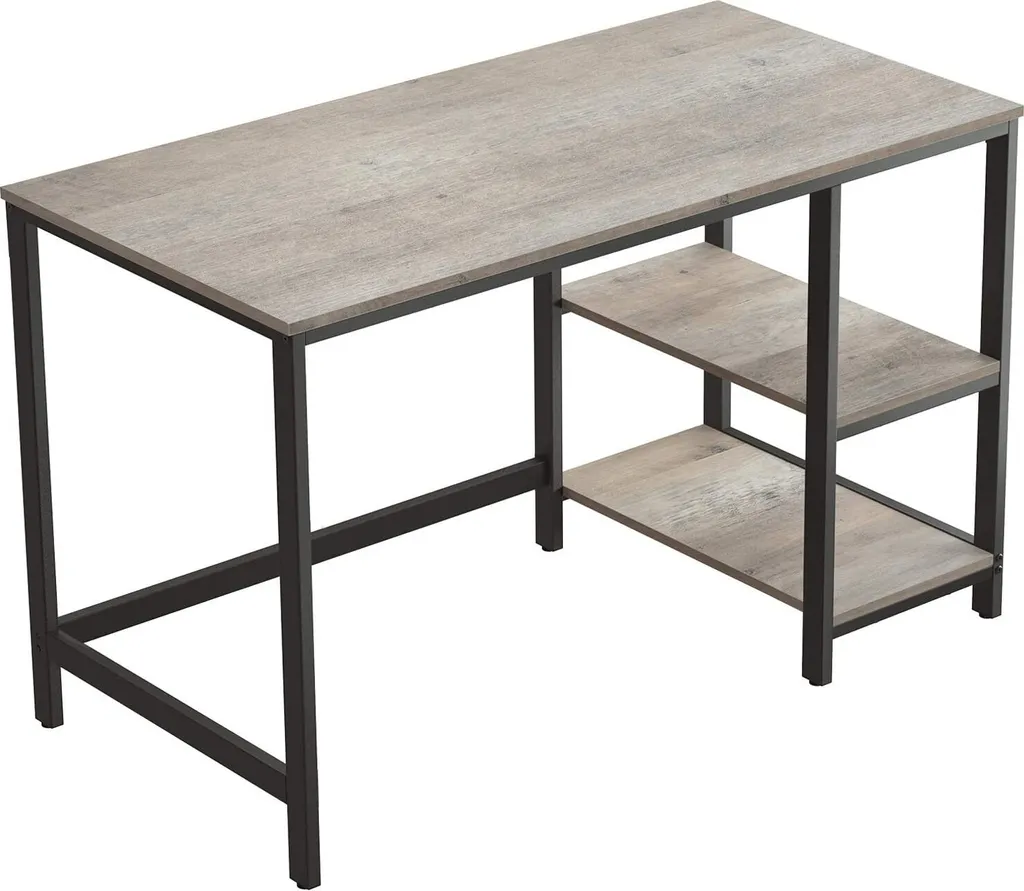 Bureau LOFT 120 cm avec étagères : meuble bureau bois et métal chic