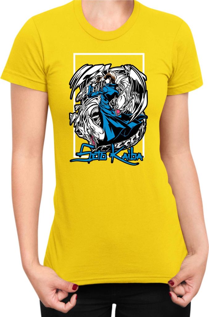 Damen T-Shirt Japan Manga Anime Comics Yu Gi 030, Lady M / Gelb