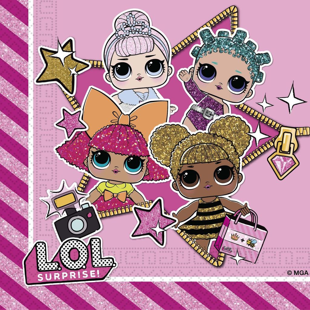 LOL Glitterati 33 x 33 cm 20 Stück