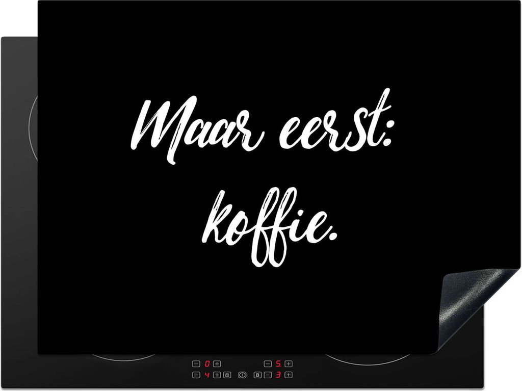 KitchenYeah Herdabdeckplatte Sprichwörter - Zitate - Kaffee - Das Wichtigste zuerst: Kaffee , 70x52cm, Küche Deko, Glaskeramikkochfeld Herdabde...