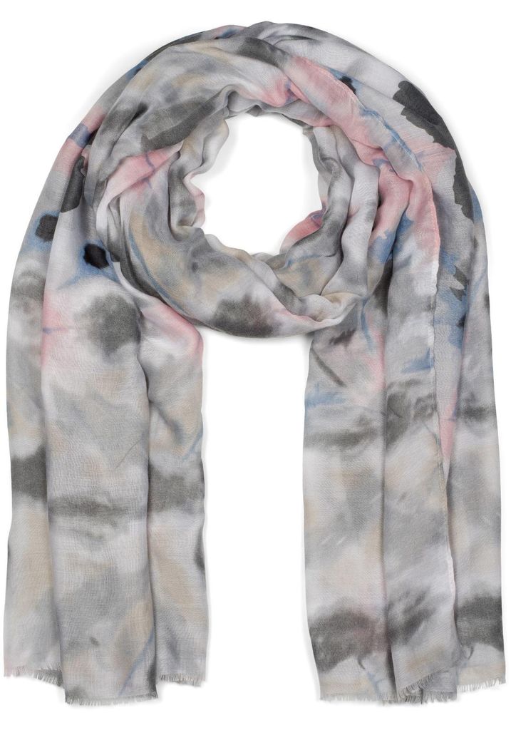 styleBREAKER Damen Schal mit buntem Batik Blumen Muster und Produktbild 