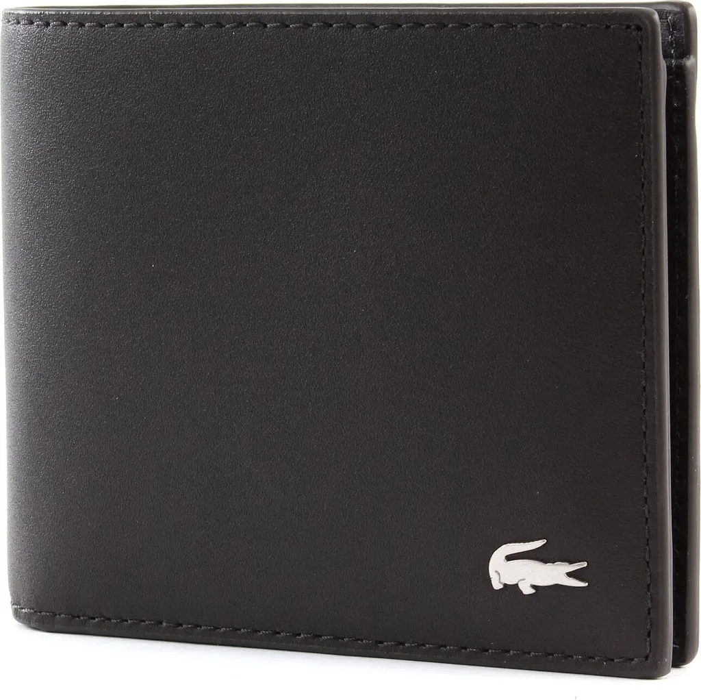 Petit portefeuille homme Lacoste FG S Billfold cuir marron foncé premium