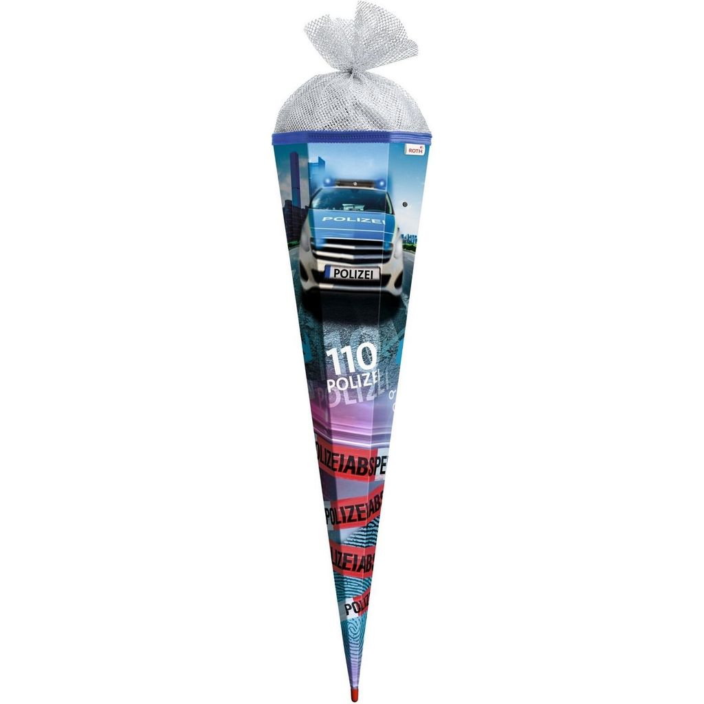 ROTH 678842 Schultüte "Polizei 110", eckig, 850 mm, mit Immagine del prodotto 
