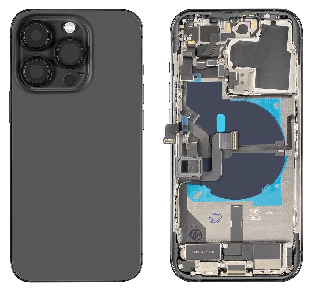 iPhone 14 Pro Gehäuse mit Backcover Space Schwarz Produktbild 