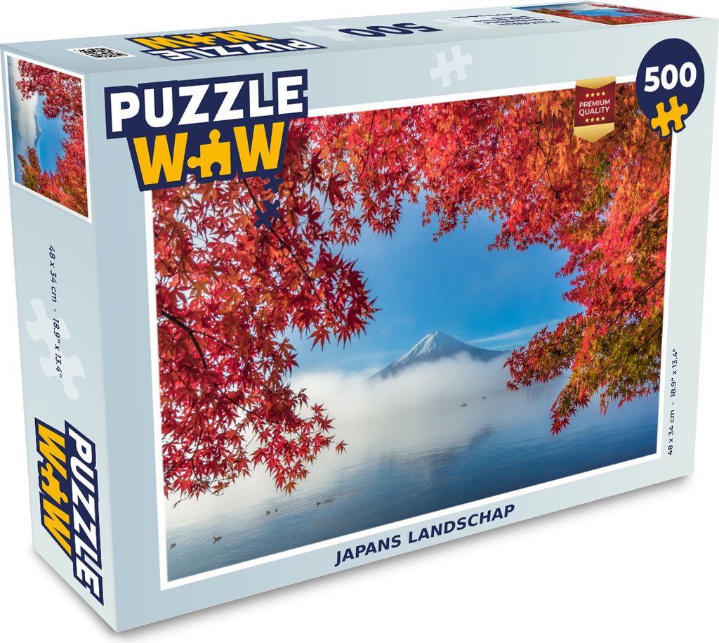 MuchoWow Puzzle 500 Teile Berg - Nebel - Japan - 500 Teile - Kinder - Selberbauen - Puzzlespiele