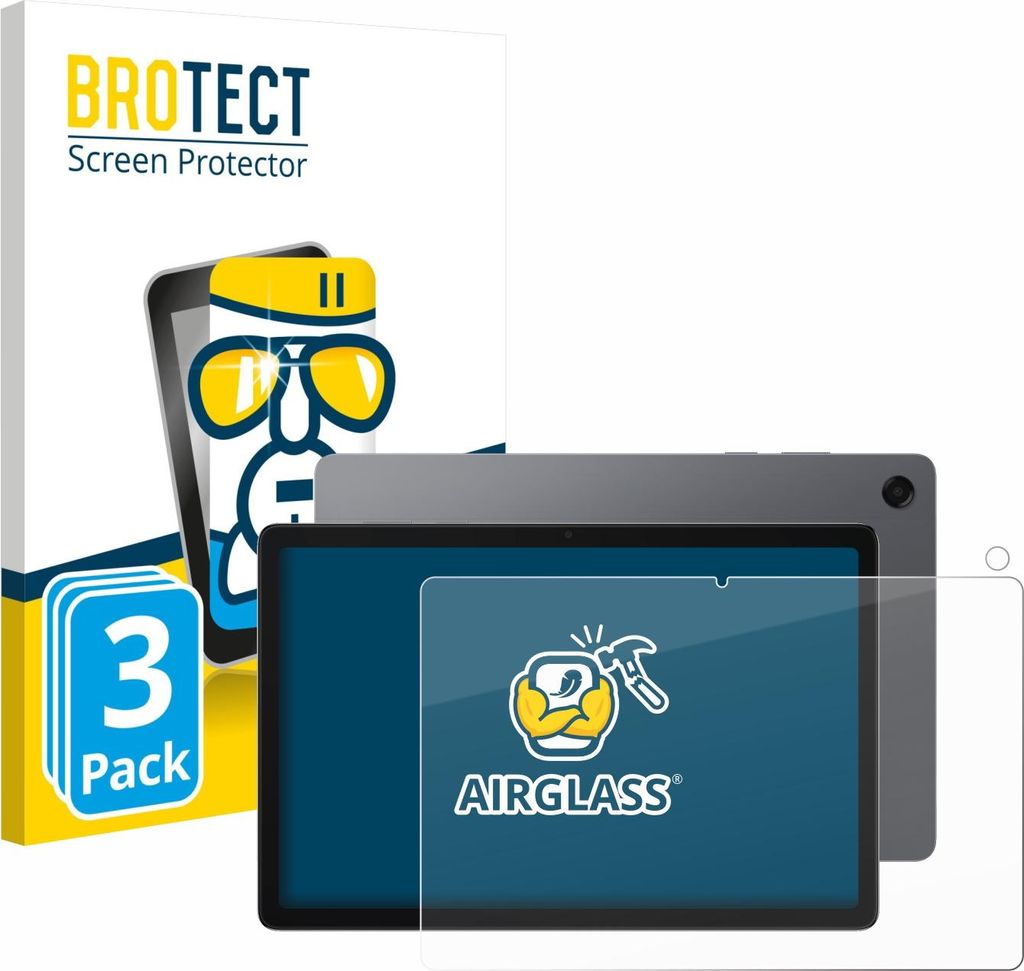 3x BROTECT Schutzglas für Samsung Galaxy Tab A11 Plus 11" (Display+Kamera) Schutzfolie Panzer Folie Glas Display Schutz klar