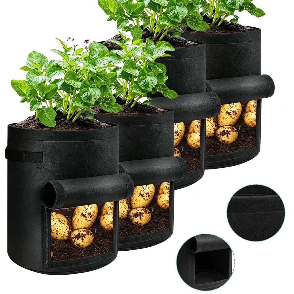 4-Pack 10 Gallonen Kartoffel Pflanzsack, Pflanzbeutel, für Produktbild 