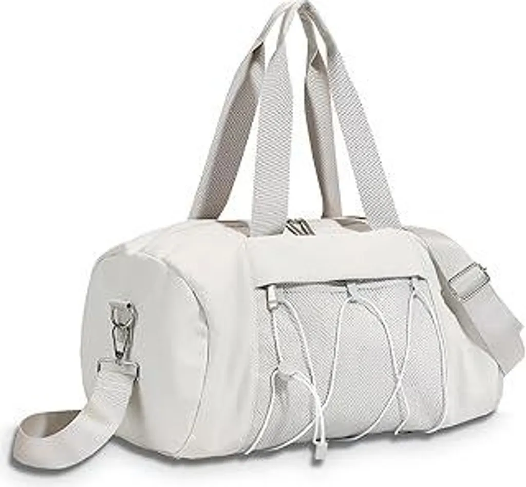 Borsa sportiva con scomparto per scarpe Donna/Uomo Borsa da allenamento Borsa da palestra Borsa da nuoto Borsa da viaggio per sport Palestra e fitness Weekend Viaggi Borsa da viaggio piccola (beige)