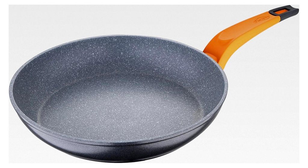 Lavacio - 26 cm Pfanne - Hergestellt aus geschmiedetem Aluminium - Whitford Grau Innen- und Außenmarmor