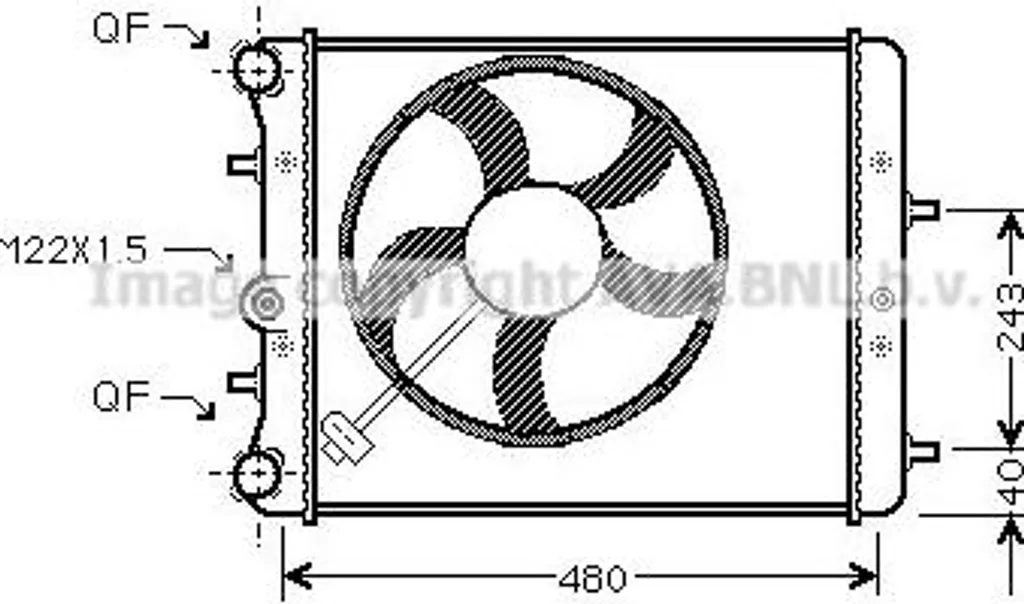 Évitez la surchauffe moteur avec le radiateur 6Q0121201BT pour VW Polo