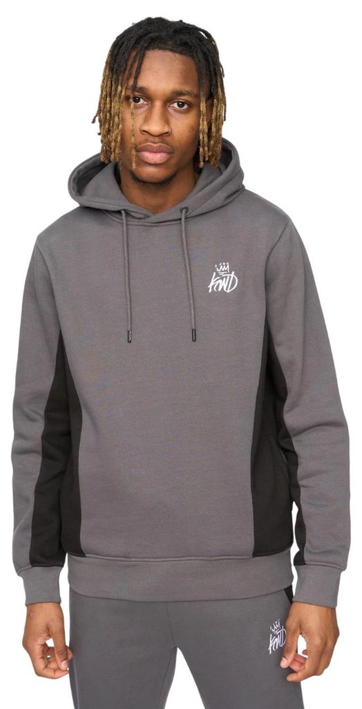 Kings Will Dream - "Blockade" Kapuzenpullover für Herren BG2470 (M) (Asphaltgrau/Schwarz)