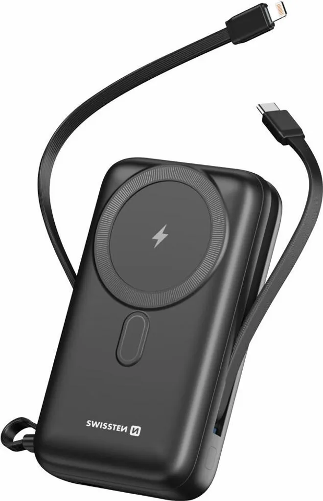 Swissten Powerbank MagSafe 20000mAh : Charge 20W et Câble Intégré