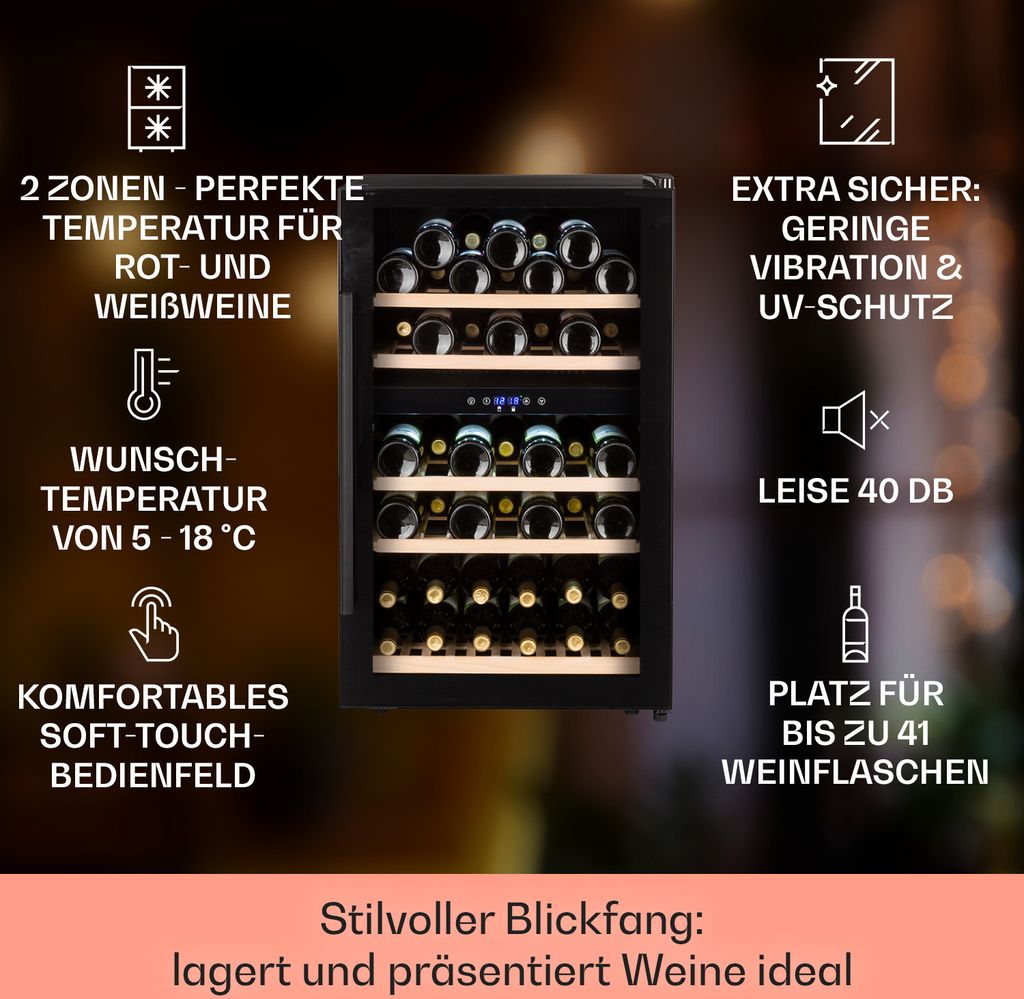 Klarstein Weinkühlschrank, Getränkekühlschrank Schmal, 2 Produktbild 2