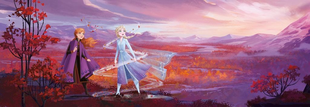 Disney Fototapete Die Eiskönigin Panorama Lila - 611739 - 368 x 127 cm