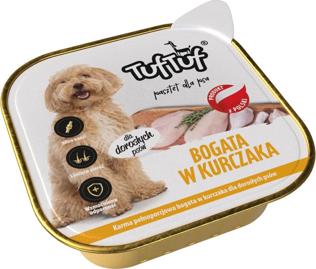 MOKRA KARMA DLA PSA TufTuf PASZTET DROBIOWY ALUPAK 300G Zdjęcie produktu 