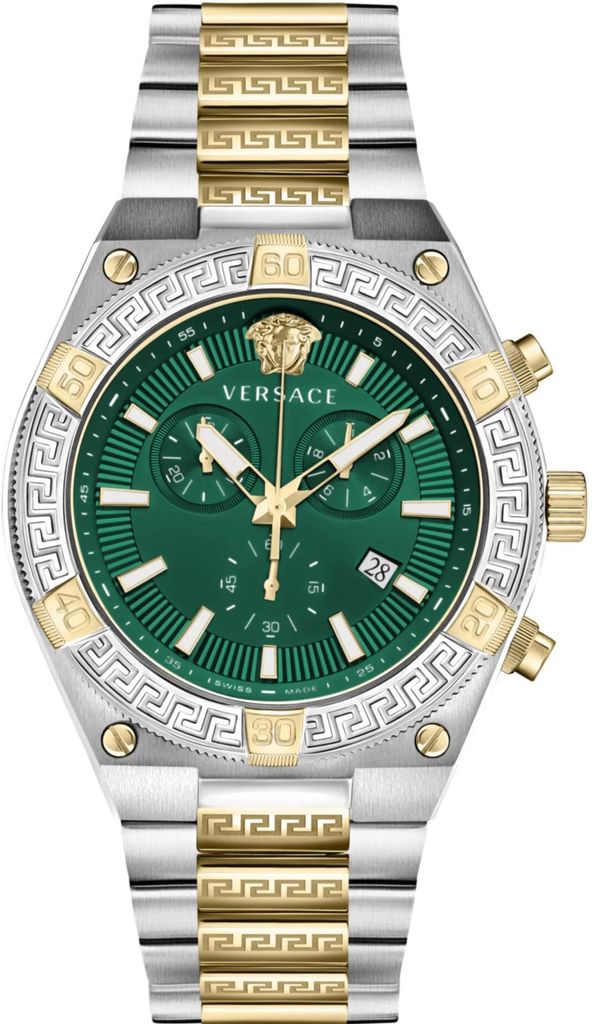 Versace VESO00622 V-Sporty Greca Chronograph grün silber Produktbild 