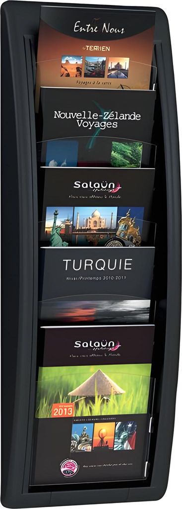 PAPERFLOW Wand-Prospekthalter Quick fit DIN A5 schwarz