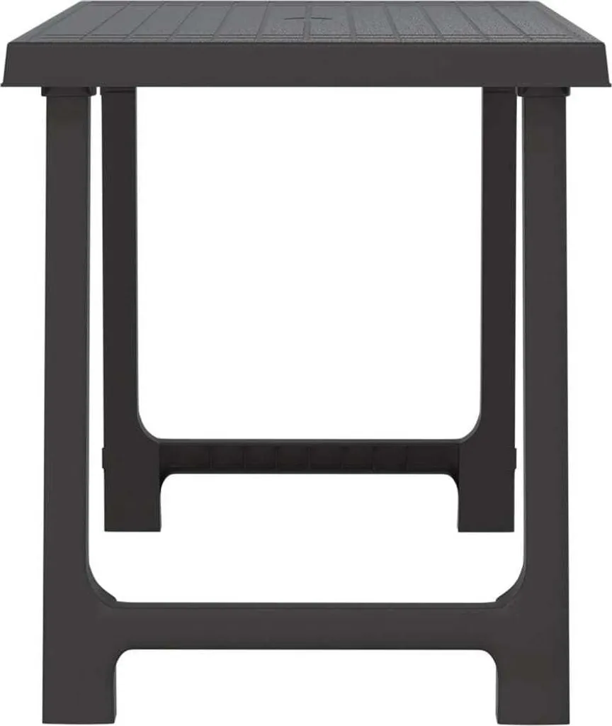 Table de pique-nique anthracite en polypropylène pour extérieur 79 cm - 4