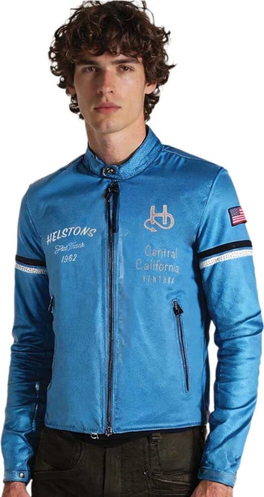 Helstons Nashville Lederjacke Blau XL Mann Blau XL