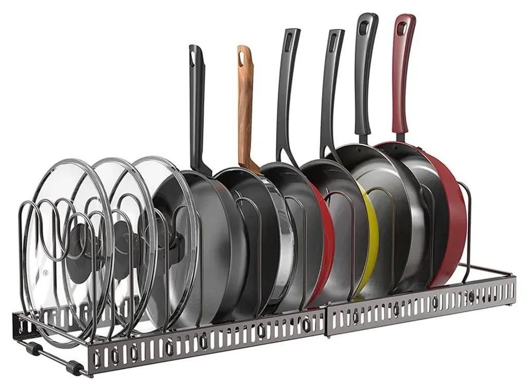 Organisateur de Cuisine Extensible pour Couvercles et Poêles Bronze
