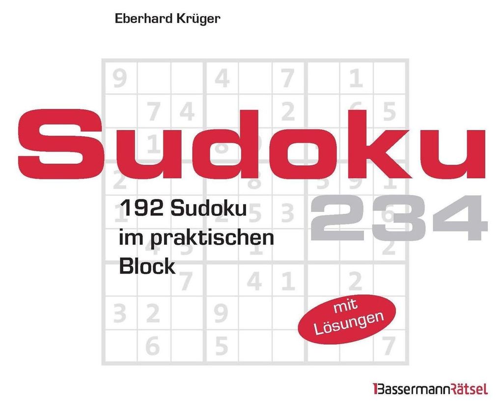 Sudokublock 234 – 192 Sudoku im praktischen Block Produktbild 