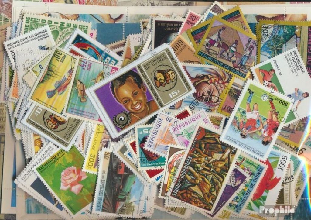 Briefmarken Guinea 1.000 verschiedene Marken