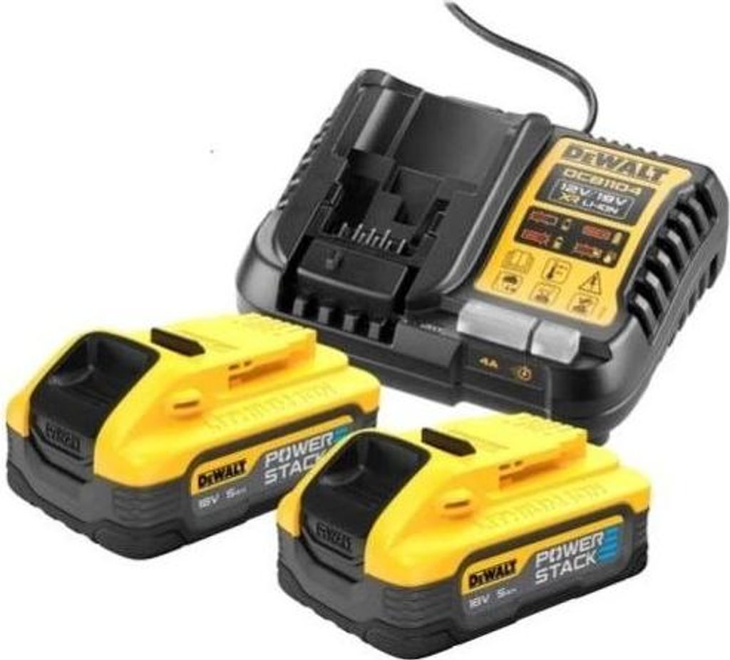 DEWALT Akku-Kit 2x 18V/5Ah PS plus DCB1104 Produktbild 