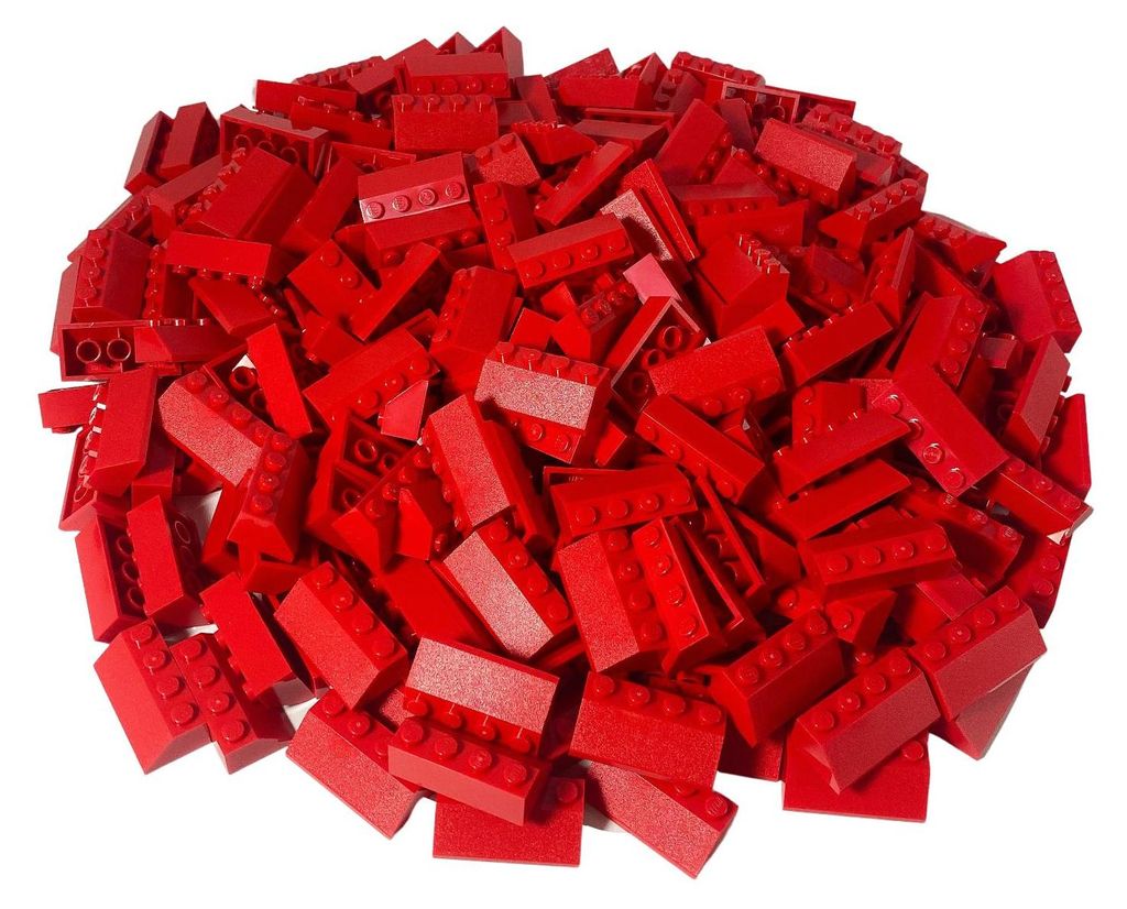 LEGO® 2x4 Dachsteine Dach Rot für Dach - 3037 NEU! Menge Produktbild 