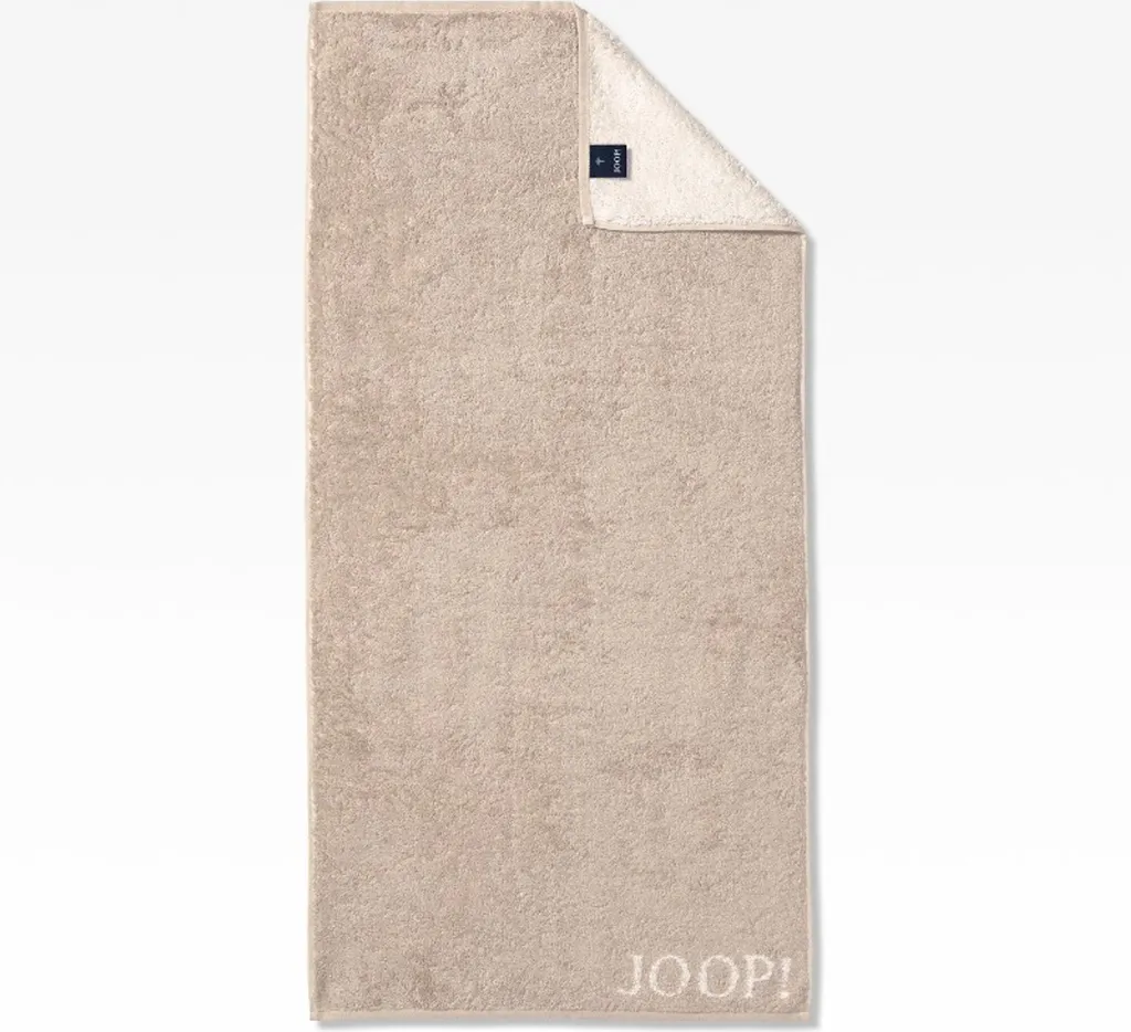 JOOP! Asciugamano classico doubleface 50x100cm, colore sabbia