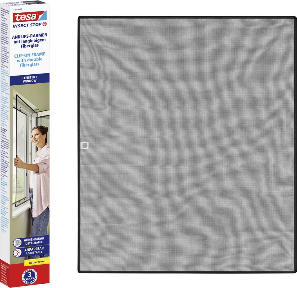 tesa Insect Stop Clip On Fliegengitter für Fenster, ohne Produktbild 1