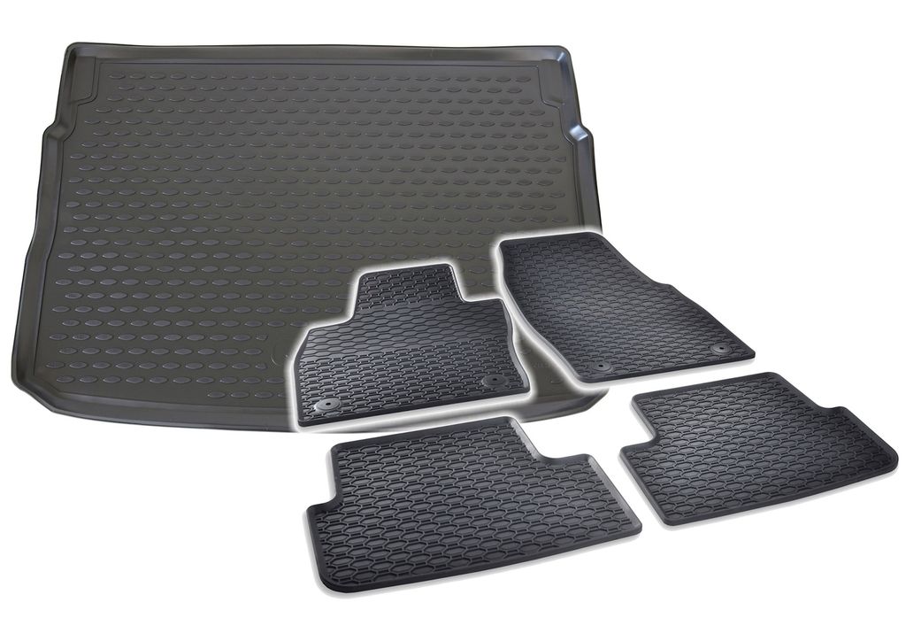 Gummi Kofferraumwanne + Fußmatten Set für Seat Arona, Bj. 2017-