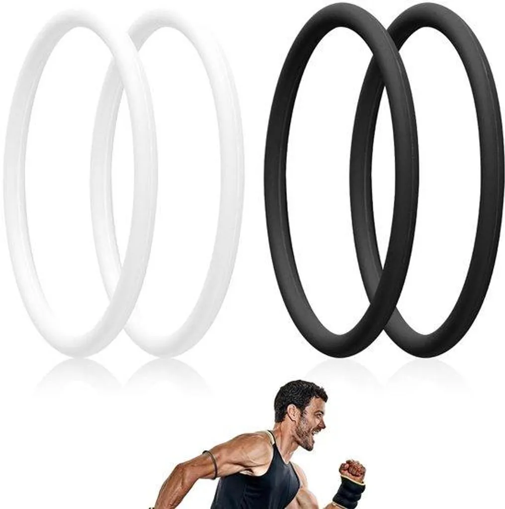 Genouillère de maintien rotulien en silicone - Lot de 4 supports sport