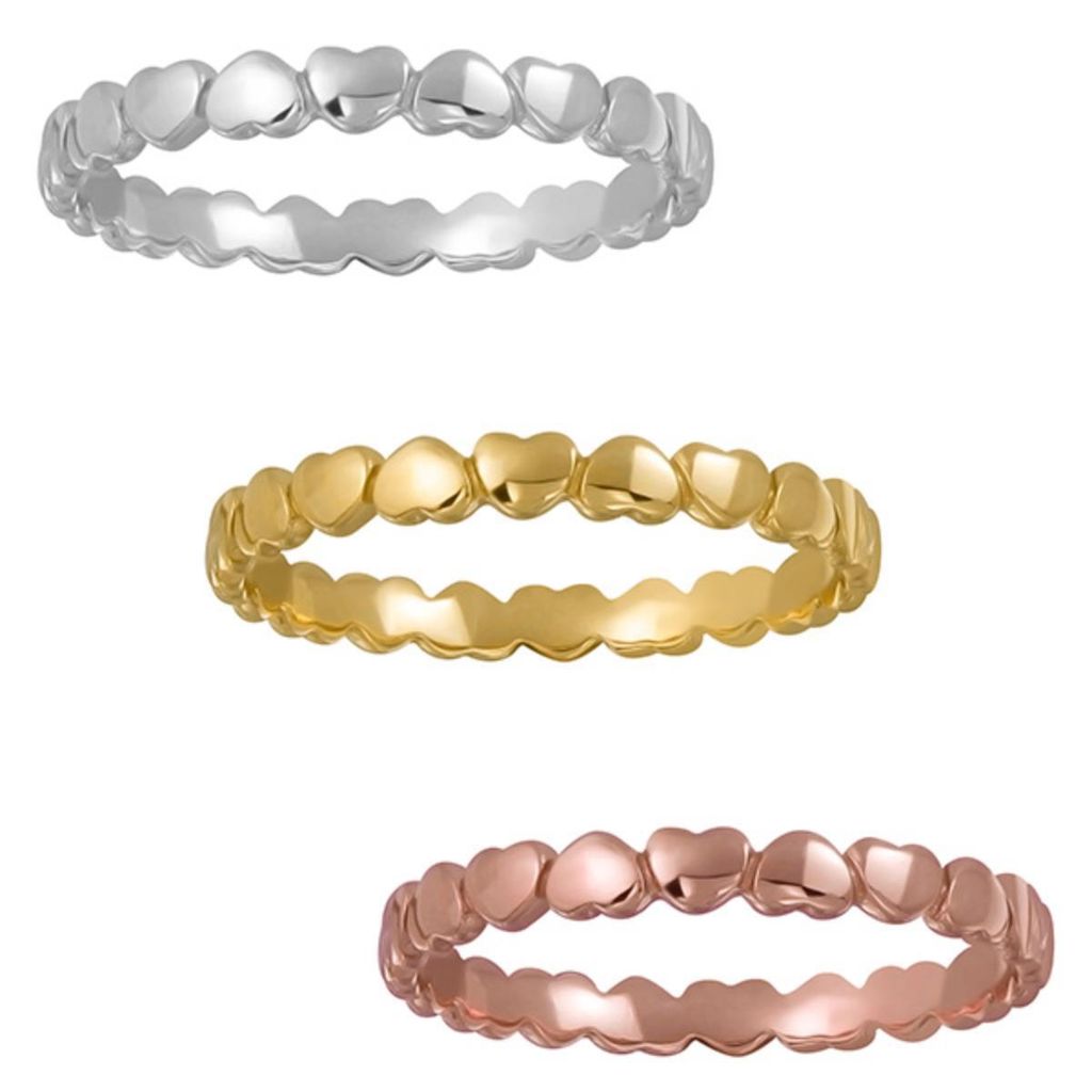 Silber Ring mit Herzen: Fingerring Herz 57 (18.1 mm Ø) Silber