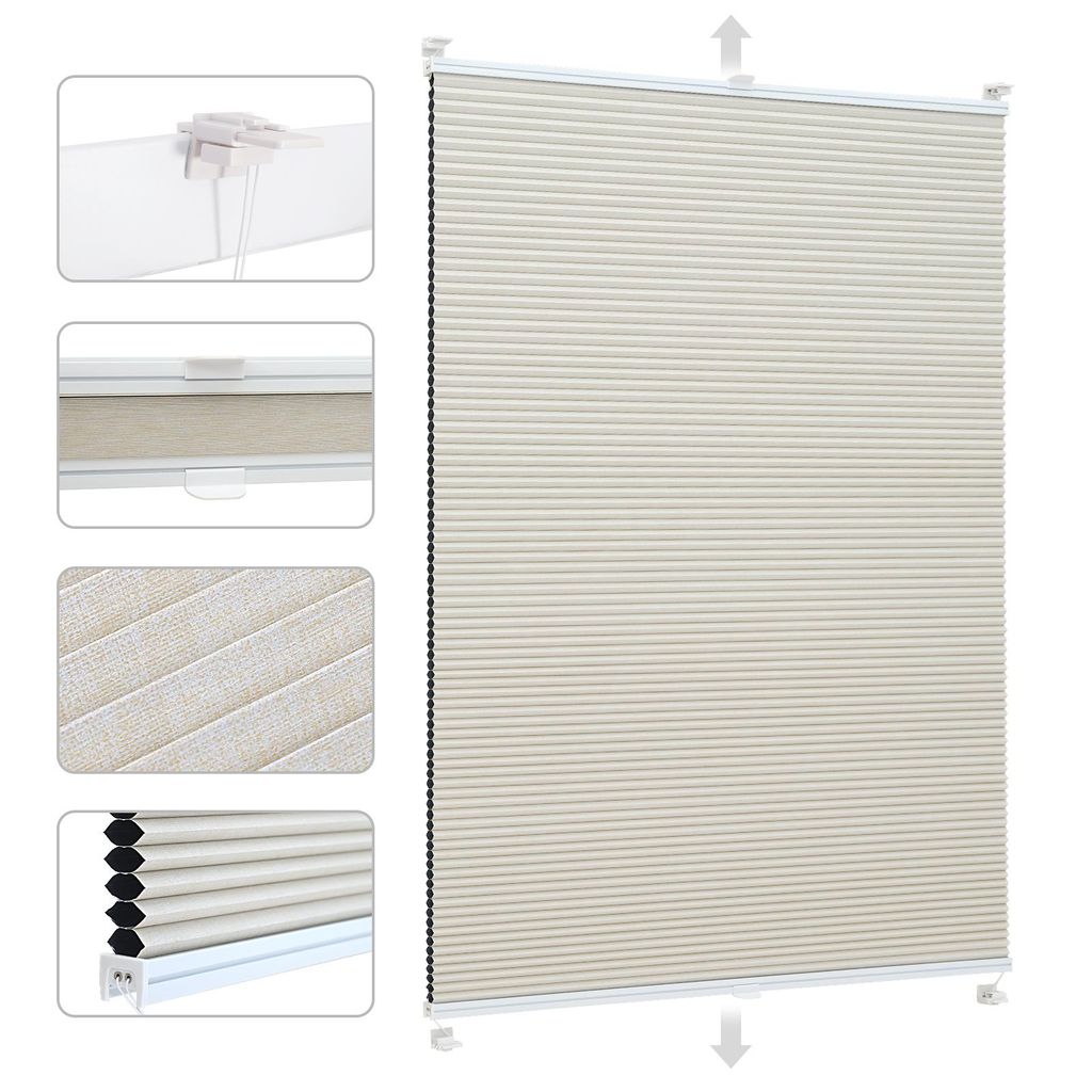 Sekey Wabenplissee ohne Bohren 90x130cm Doppelplissee  Produktbild 