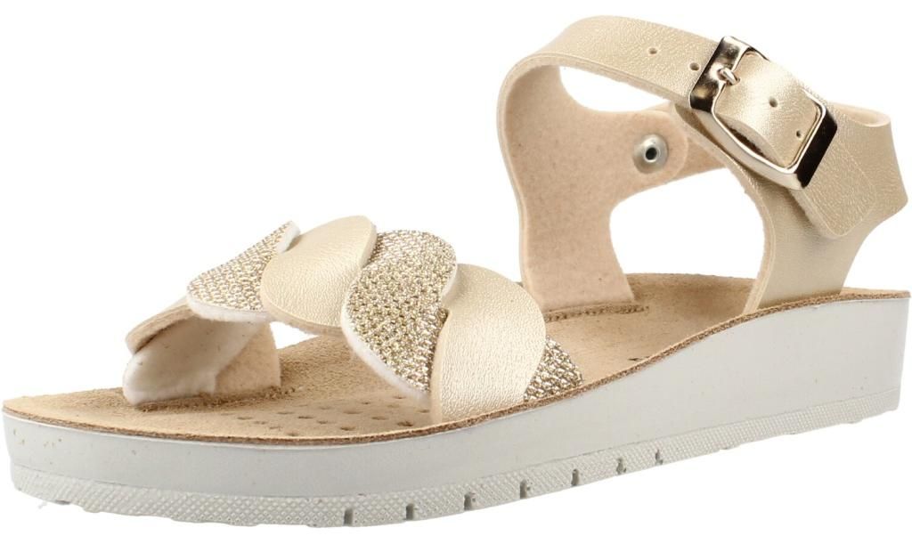 Geox Kinder Sandalen Costarei aus Leder, flach, mit Riemchen und offener Schuhspitze