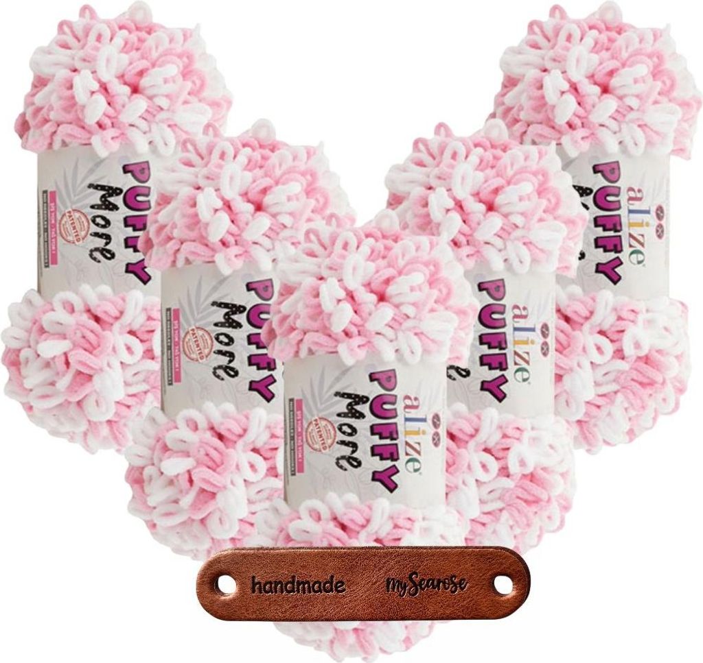 5 x ALIZE Puffy More 6559 mit Label Produktbild 