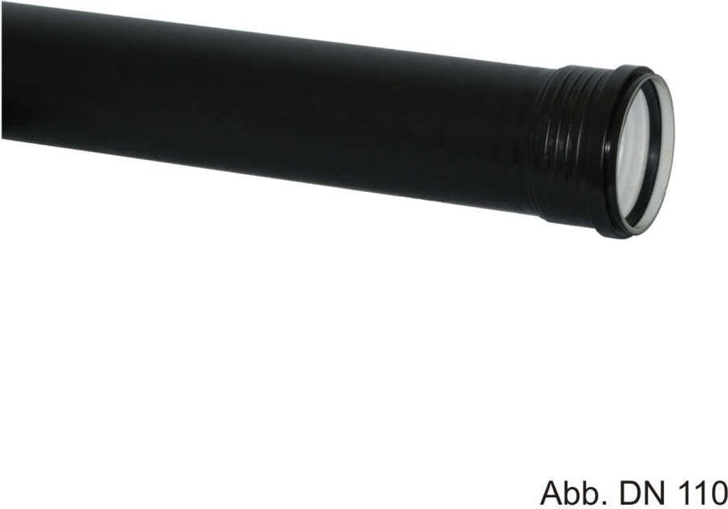 Geberit GE Silent-PP Rohr, Muffe, DN 160, L 100 cm, 1 Stk.