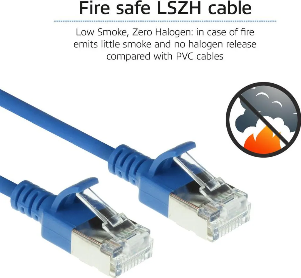 Cavo Rete ACT DC7652 CAT6A Slim 0,25m | U/FTP 10Gbps LSZH per Server - 5