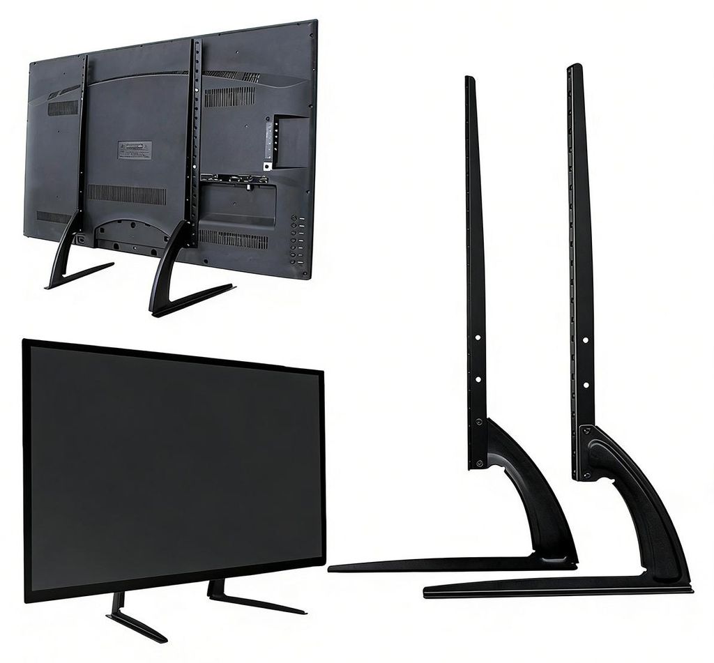 TV Halterungen, TV Ständer Universal – Höhenverstellbarer Fernseher Standfuß 39–70" TV Halterung, Standfüße & Beine, Max. 45 kg Belastung