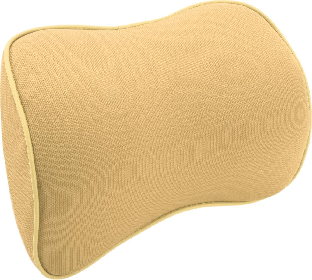 1 Stk. Universal Auto Nackenkissen - Auto Kopfstützenkissen für Nacken Rücken Atmungsaktiv - Memory Foam Beige