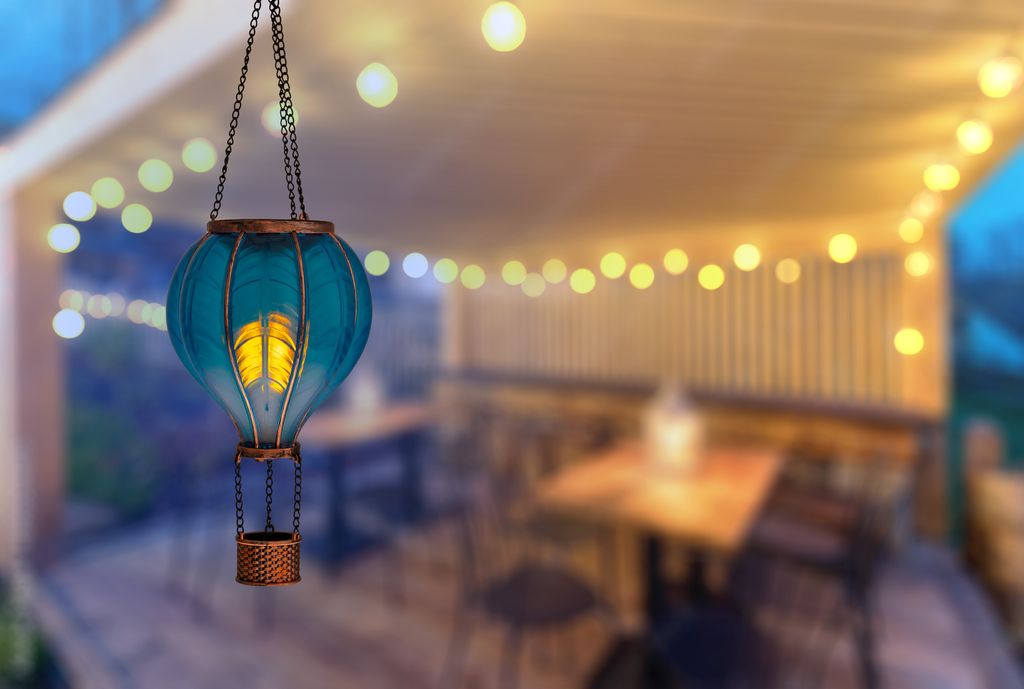 LED Solar Heißluftballon mit Flammeneffekt | Laterne mit 20 Produktbild 3