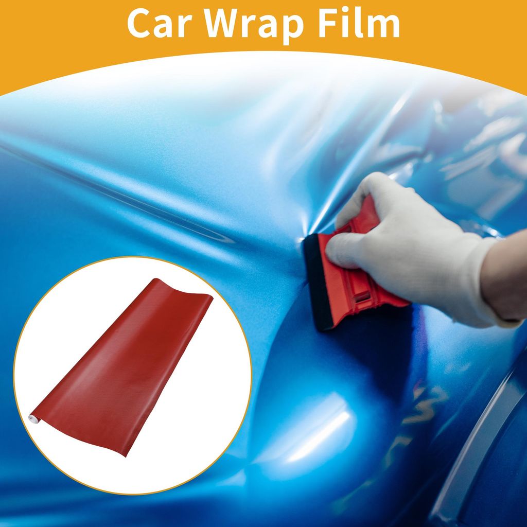 Roter 3D Carbonfaser Auto Folie 182x152cm Vinyl Folie Abdeckung 5.5mil PVC 1 Stück Universal