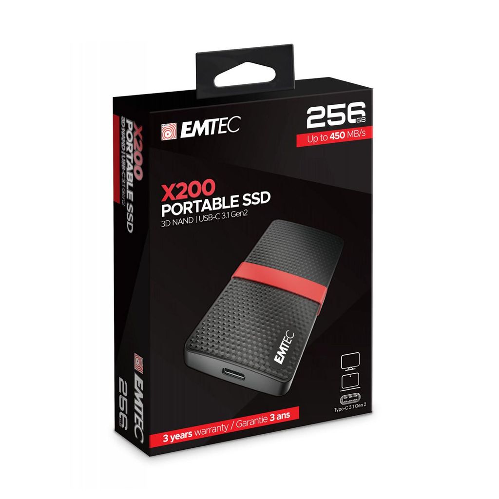 EMTEC SSD Power Plus X200 - SSD - 256 Go - externe Image du produit 