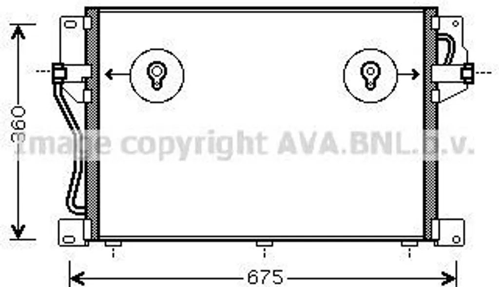 Condenseur de clim PRASCO AI5130 OE 1J0820411B pour Golf IV et Audi A3