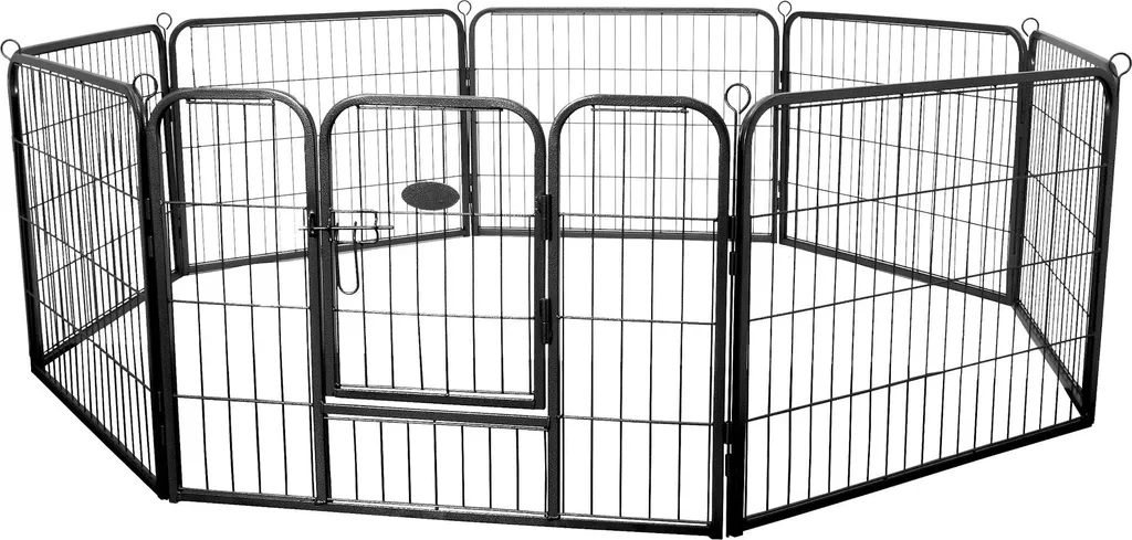 Zelsius Enclos pour chiots Rocky en acier pliable, noir, 80 x 60 cm