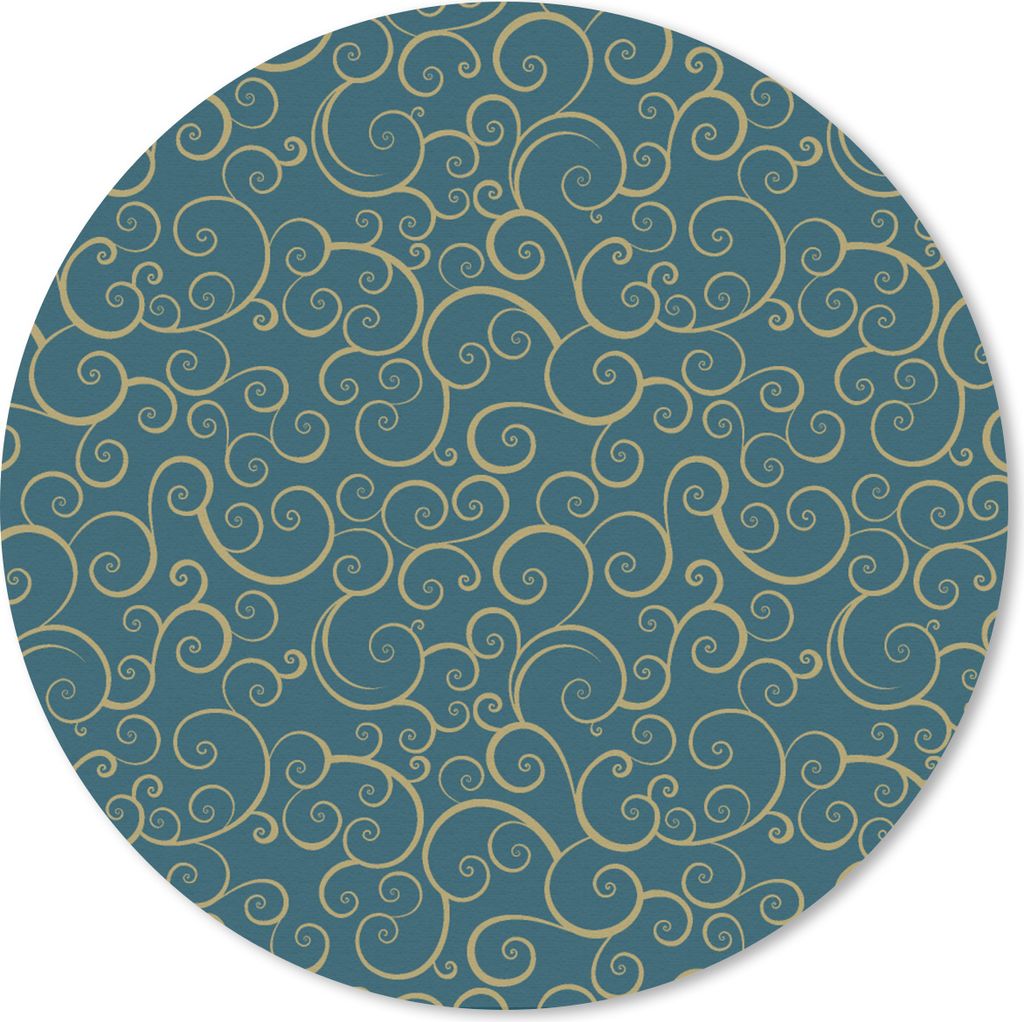 MuchoWow Mauspad Mousepad Muster - Wellen - Spirale 40x40 cm - Mousepads - Maus Mat - Pad - Mausunterlage - Schreibtisch Accessoires