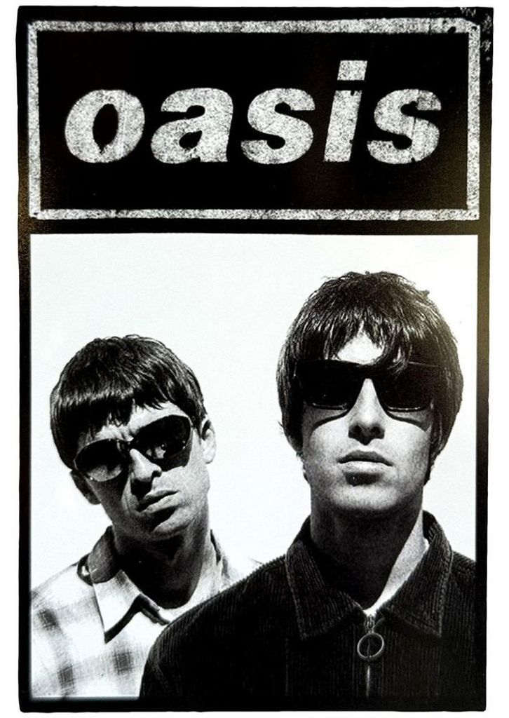 Oasis - "Sunglasses" Portrait Kühlschrank-Magnet RO16056 (Einheitsgröße) (Schwarz/Weiß)